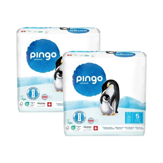 Pingo Pañales Ecológicos Talla 5 (11-16 Kg), 2X36 Unidades