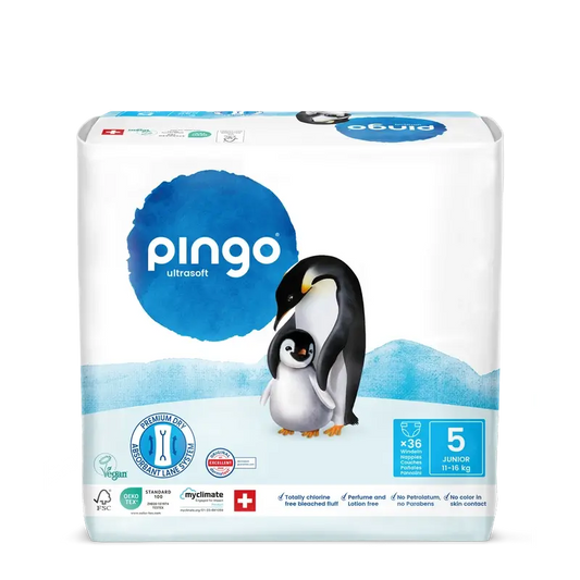 Pingo Pañales Ecológicos Talla 5 (11-16 Kg), 36 unidades