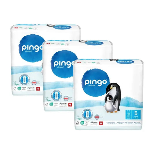 Pingo Pañales Ecológicos Talla 5 (11-16 Kg), 3X36 Unidades