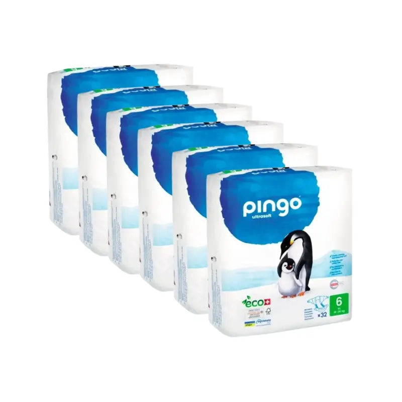 Pingo Pañales Ecológicos Talla 6 Xl (15-30 Kg), 6X32Unidades