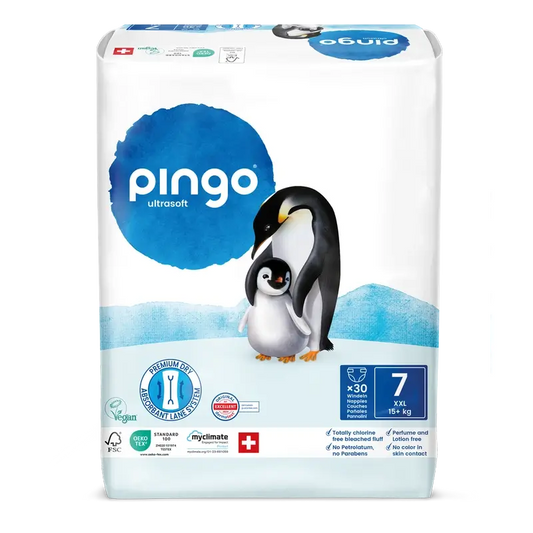 Pingo Pañales Ecológicos Talla 7 (+15 Kg), 30 unidades