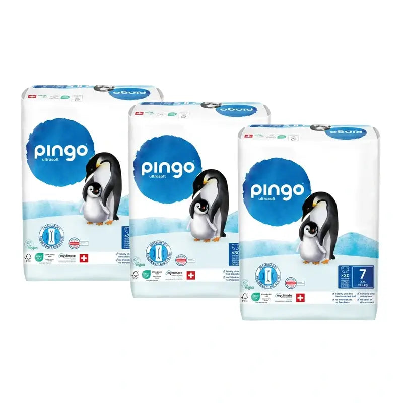 Pingo Pañales Ecológicos Talla 7 (+15 Kg), 3X30 Unidades
