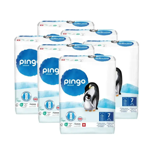 Pingo Pañales Ecológicos Talla 7 (+15 Kg), 6X30 Unidades