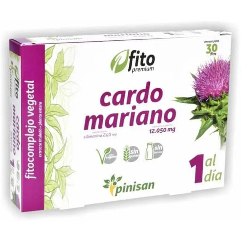 Pinisan Fitopremium Cardo Mariano , 30 cápsulas