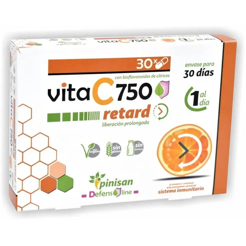 Pinisan Vita C Retard 750Mg. 30 Cápsulas