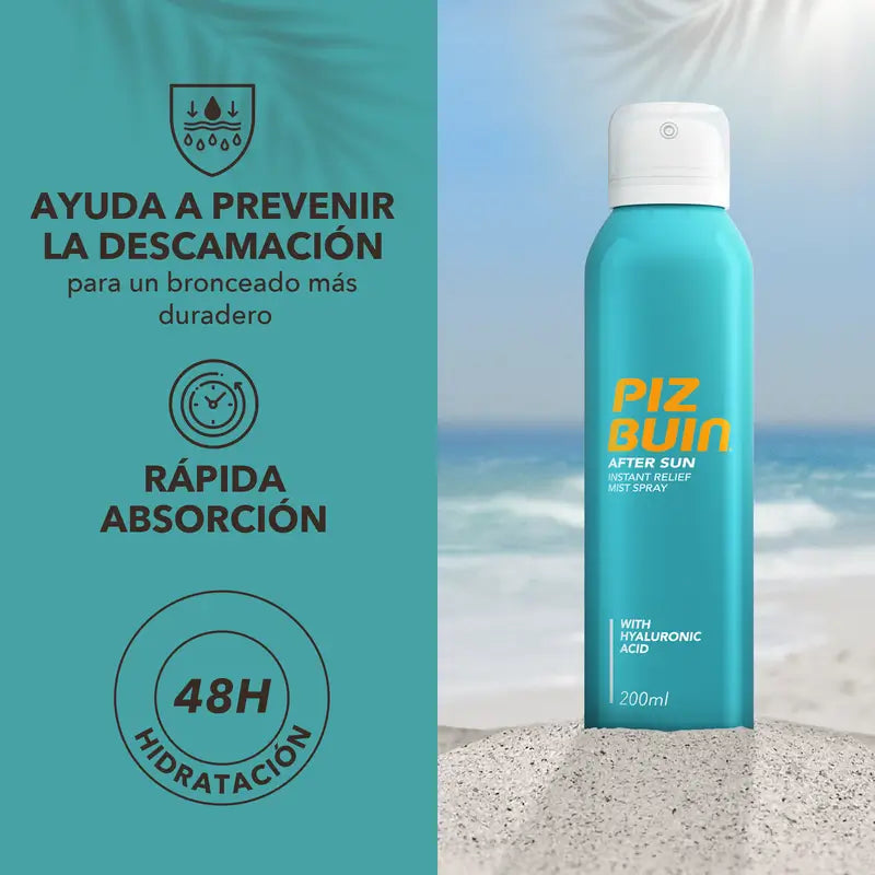 Piz Buin After Sun Spray Express con Ácido Hialurónico, 200 ml