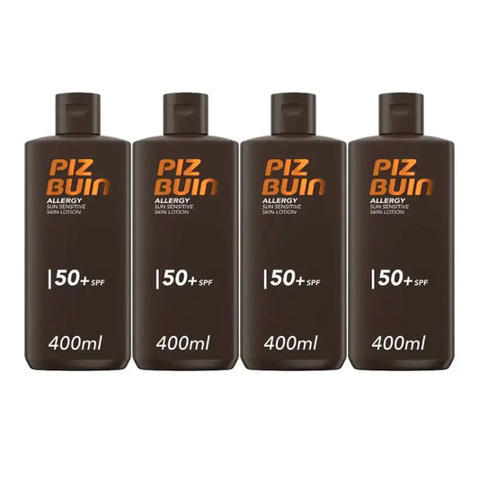 Piz Buin Allergy Crema Solar Corporal SPF50, Pack 4 x 400 ml