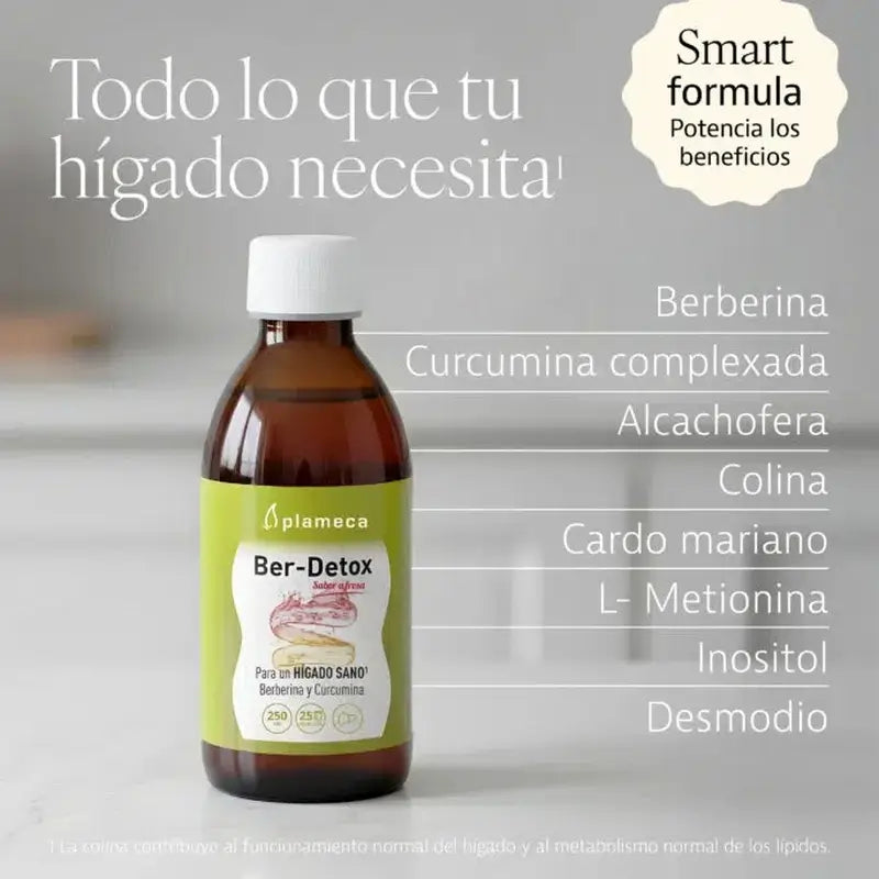 Plameca Ber-Detox Sabor Fresa, 250 Ml