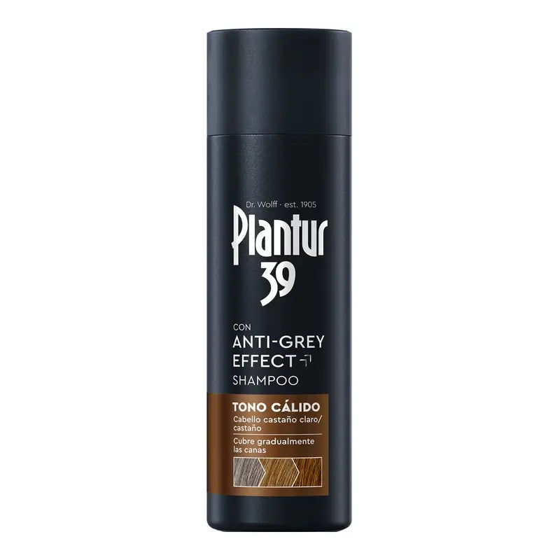 Plantur Champú 39 Anti Grey Effect Tono Cálido, 200 ml