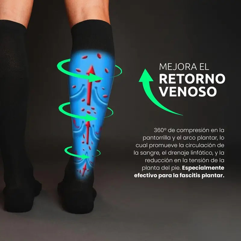 Podoks Calcetines Piernas Cansadas H6 Negro