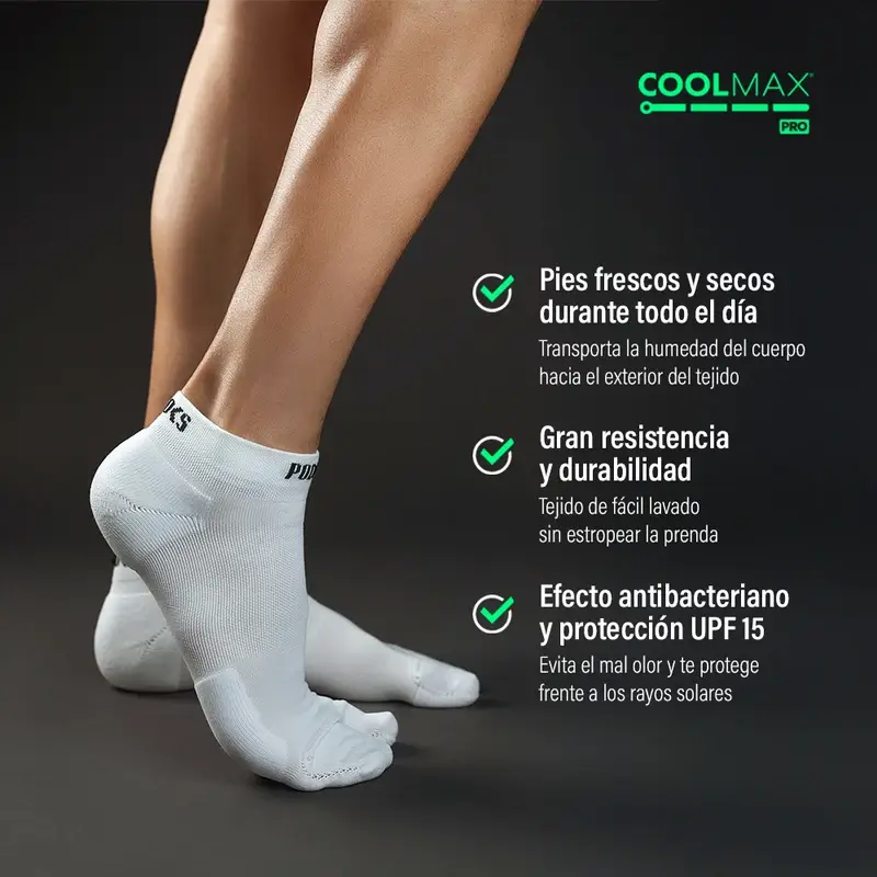 Podoks Calcetines Running Tobillero H2 Blanco
