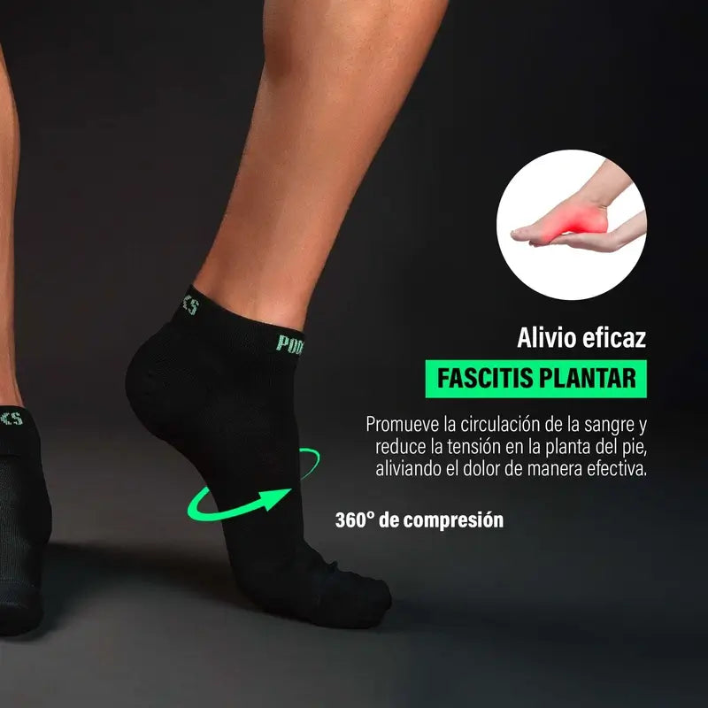 Podoks Running H2 Calcentin Biomecánico Negro