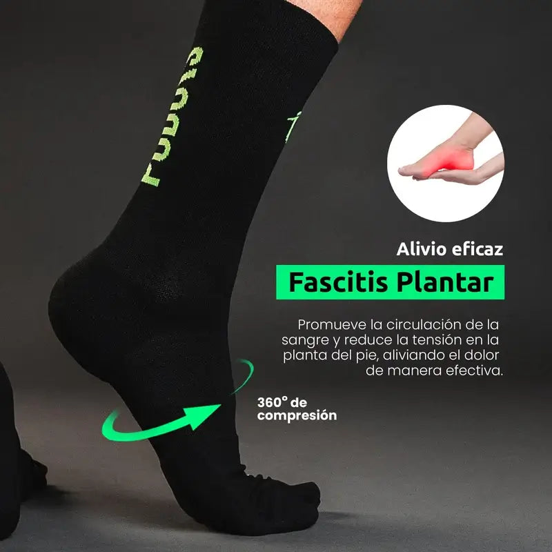 Podoks Calcetines Running Alto H5 Negro