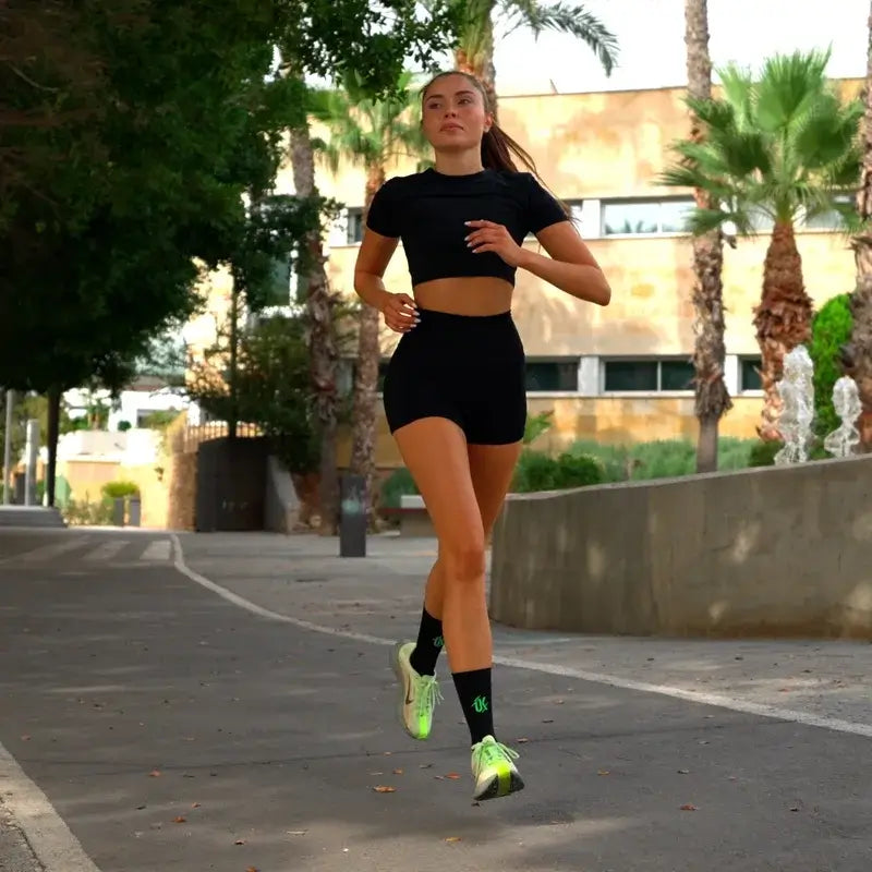 Podoks Calcetines Running Alto H5 Negro