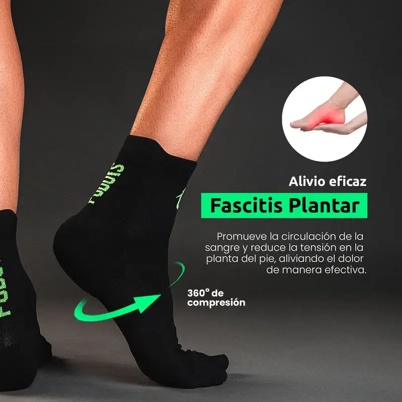 Podoks Calcetines Running H3 Medio Negro