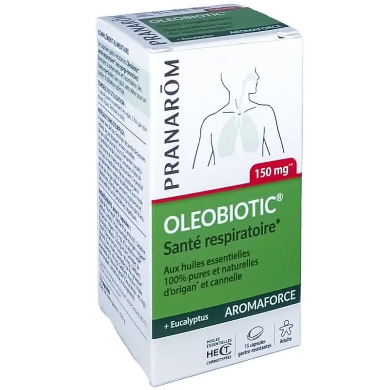 Pranarom Aromaforce Oleobiotic Salud Respiratoria, 15 cápsulas