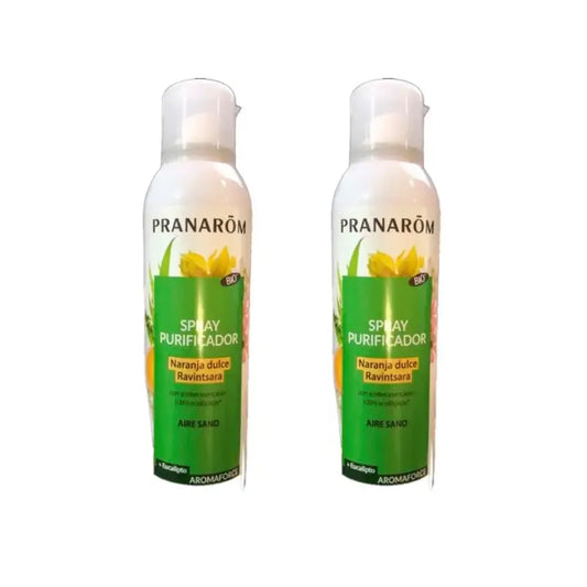 Pranarôm Aromaforce Spray Purificador Naranja Dulce Ravintsara, 2X150Ml