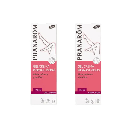Pranarôm Circularom Gel Crema Piernas Ligeras Bio, 2X100 Ml