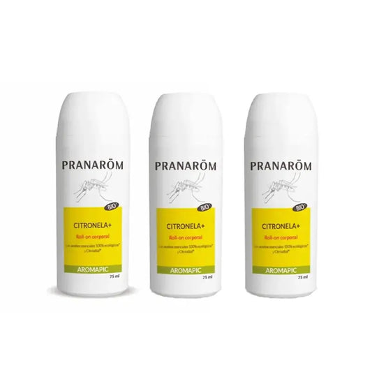 Pranarôm Roll-On Citronela+ Leche Corporal Bio, 3X75 Ml