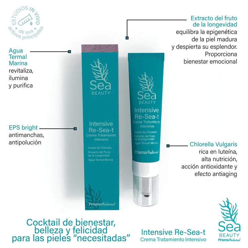 Prisma Natural Sea BeautyIntensive Re-Sea-T Crema Facial, 50 ml