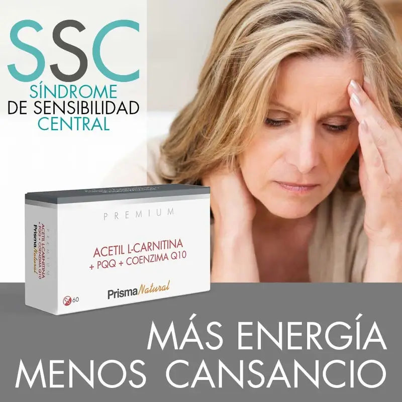 Prisma Premium Acetil L-Carnitina+Pqq+Coenzima Q10, 60 cápsulas