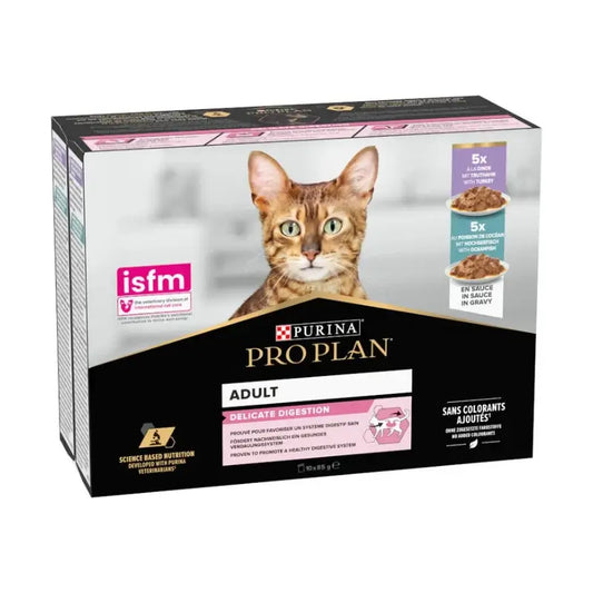 Pro Plan Feline Multi Sobre Delicate Pescado Pavo 10X85Gr