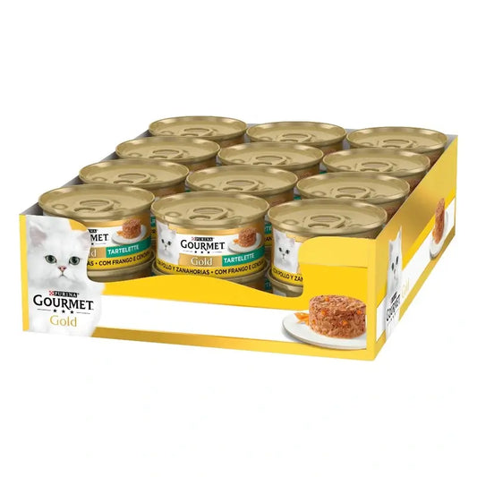 Purina Gourmet Gold Tartallette Pollo Zanahoria 24X85Gr.