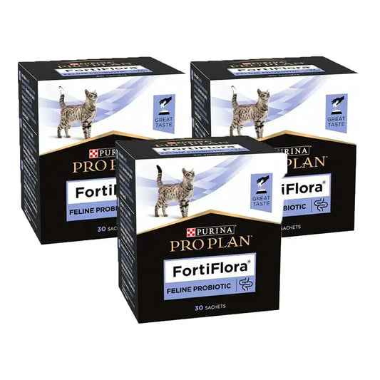 Purina Pro Plan Fortiflora Probiótico para Gatos, Pack 3 x 30x1gr