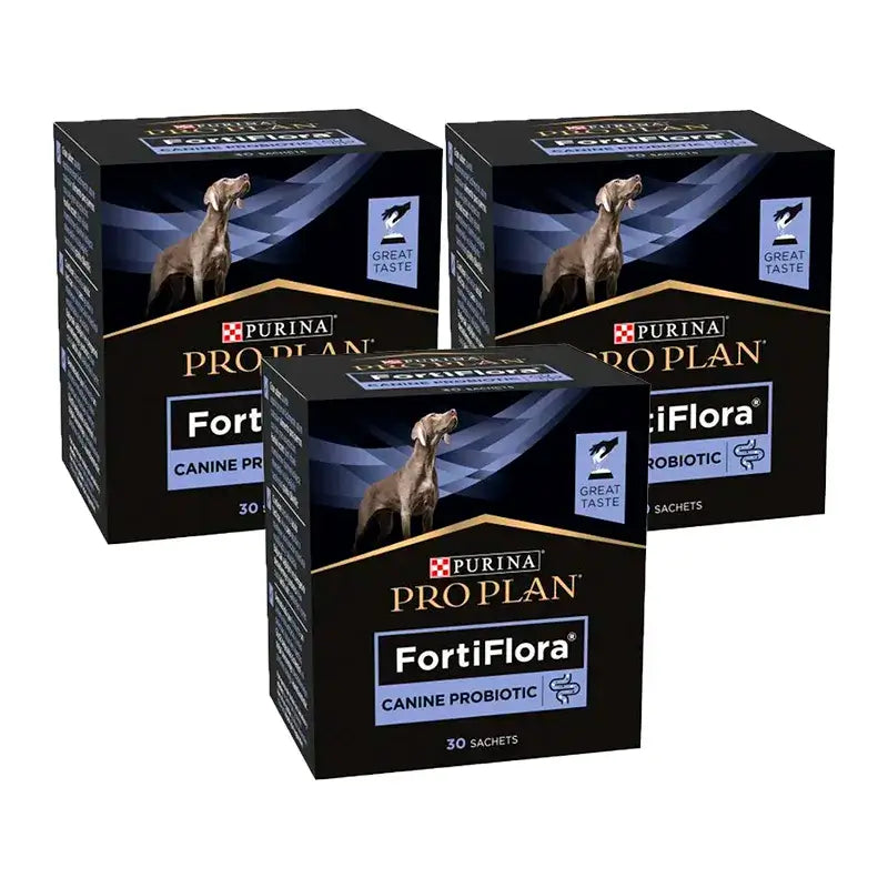 Purina Pro Plan Fortiflora Probiótico para Perros, Pack 3 x 30x1gr