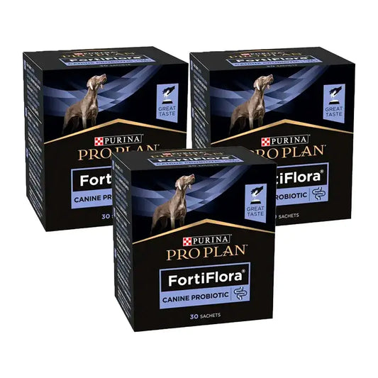 Purina Pro Plan Fortiflora Probiótico para Perros, Pack 3 x 30x1gr