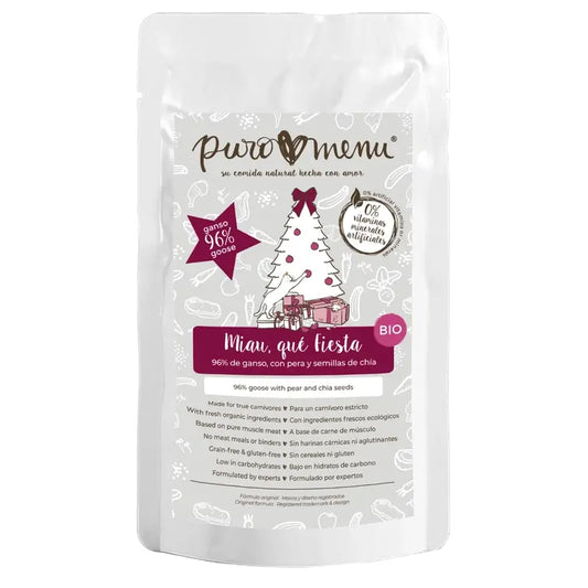 Puromenu Menú Miau, Qué Fiesta Bio, 100 gr