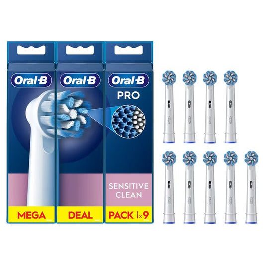 Oral-B Braun Pack  De Recambios Sensitive Clean , 9 unidades