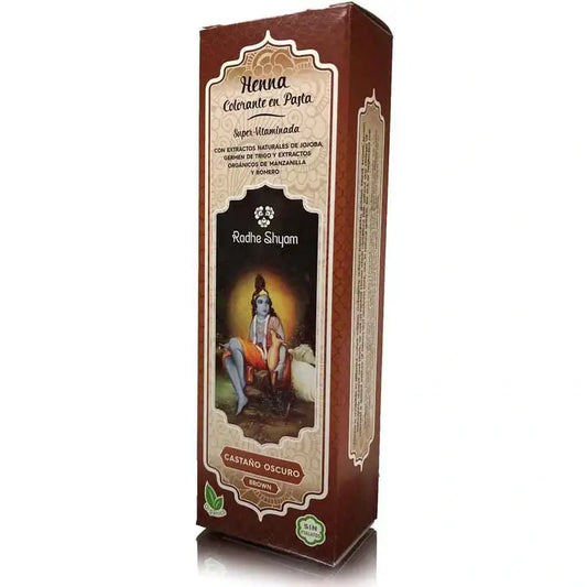 Radhe Shyam Henna Pasta Castaño Oscuro , 200 ml