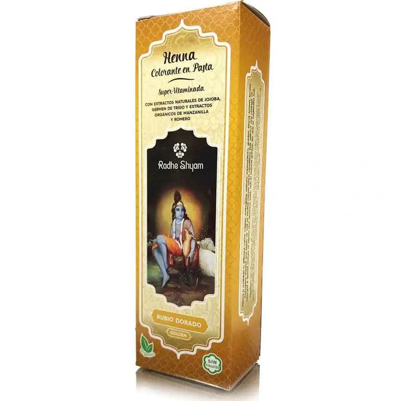 Radhe Shyam Henna Pasta Rubio Dorado , 200 ml