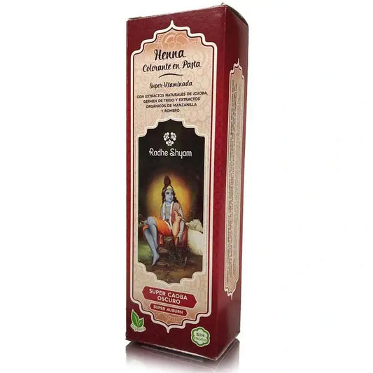 Radhe Shyam Henna Pasta Super Caoba Oscuro , 200 ml