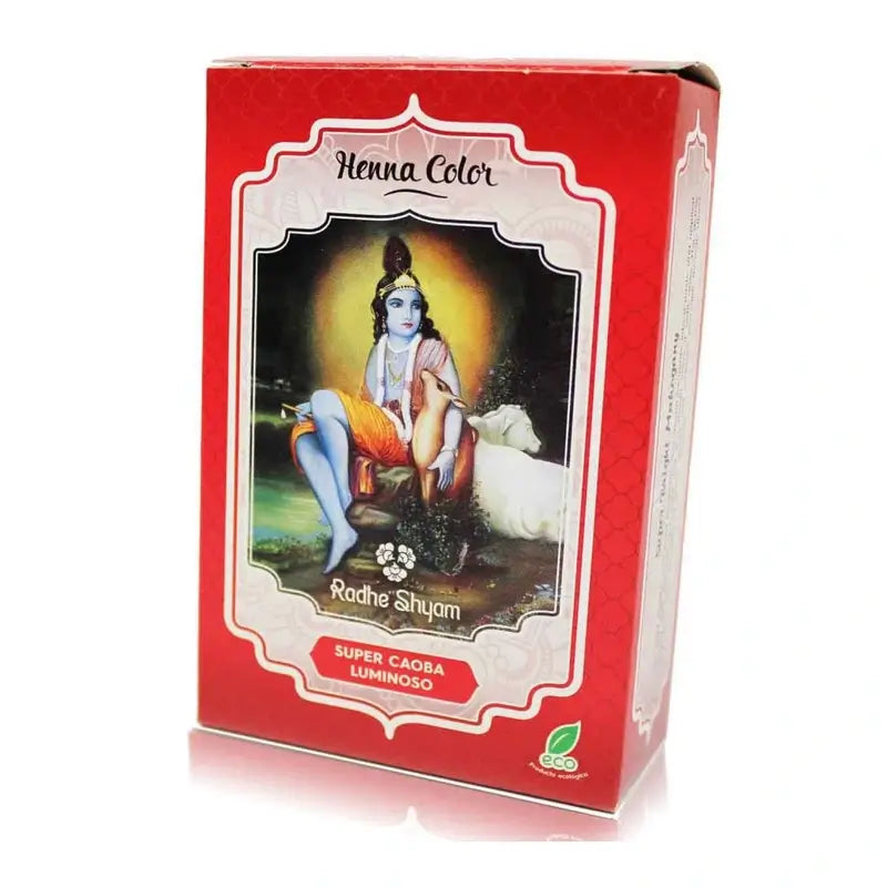 Radhe Shyam Henna Polvo Super Caoba Luminoso , 100 gr