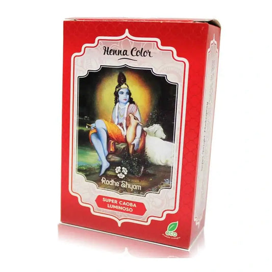 Radhe Shyam Henna Polvo Super Caoba Luminoso , 100 gr