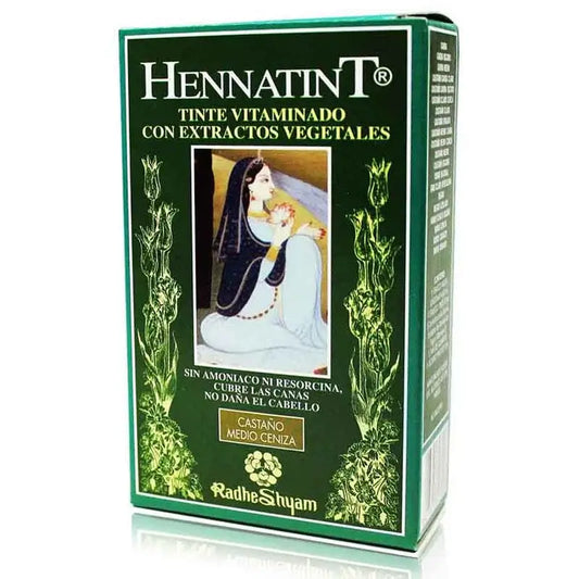 Radhe Shyam Hennatint Castaño Medio Ceniza , 60 ml