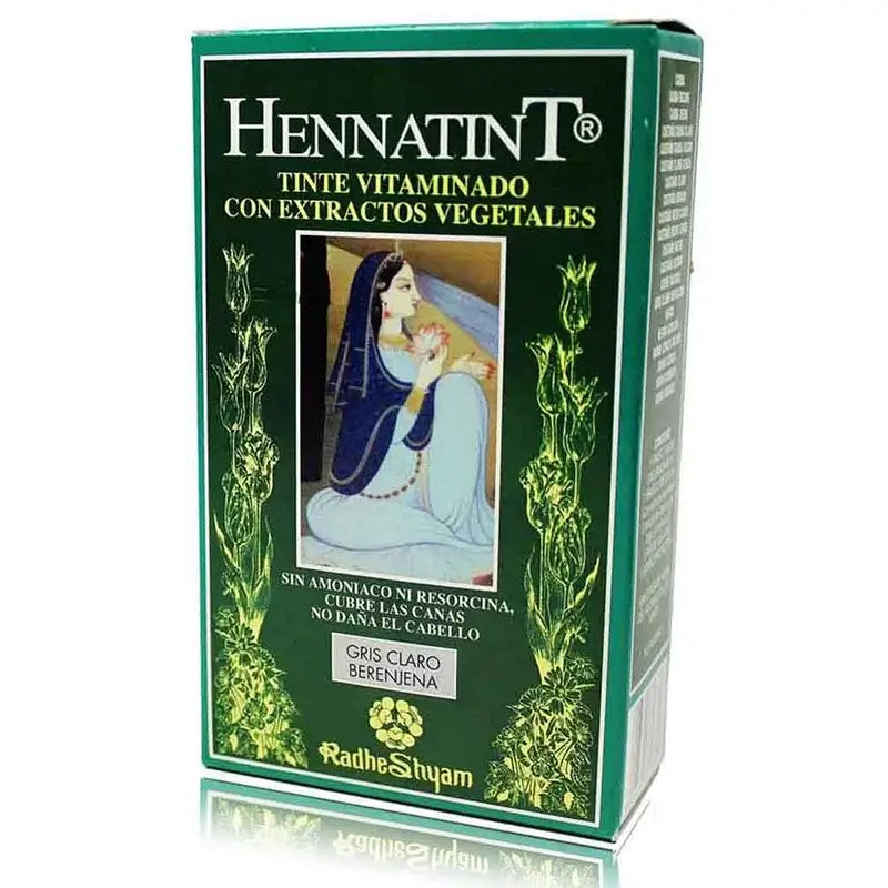 Radhe Shyam Hennatint Gris Claro Berenjena , 60 ml