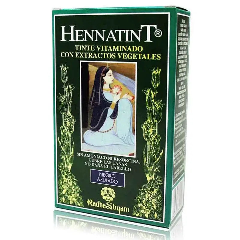 Radhe Shyam Hennatint Negro Azulado , 60 ml