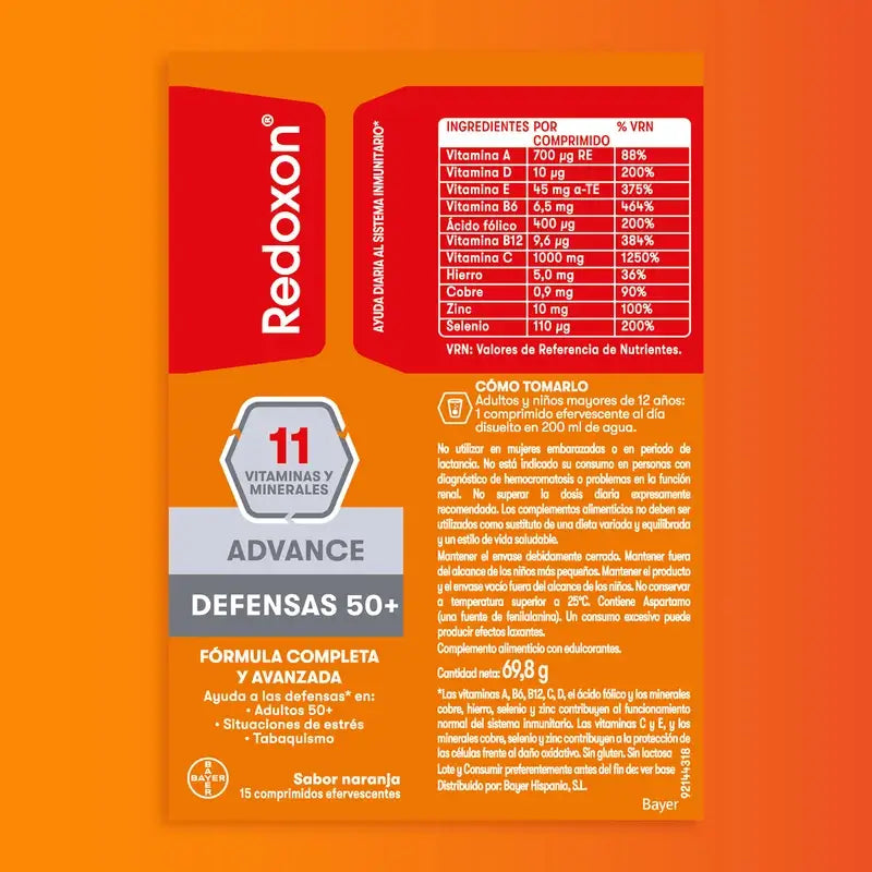 Redoxon Advance , 15 comprimidos efervescentes