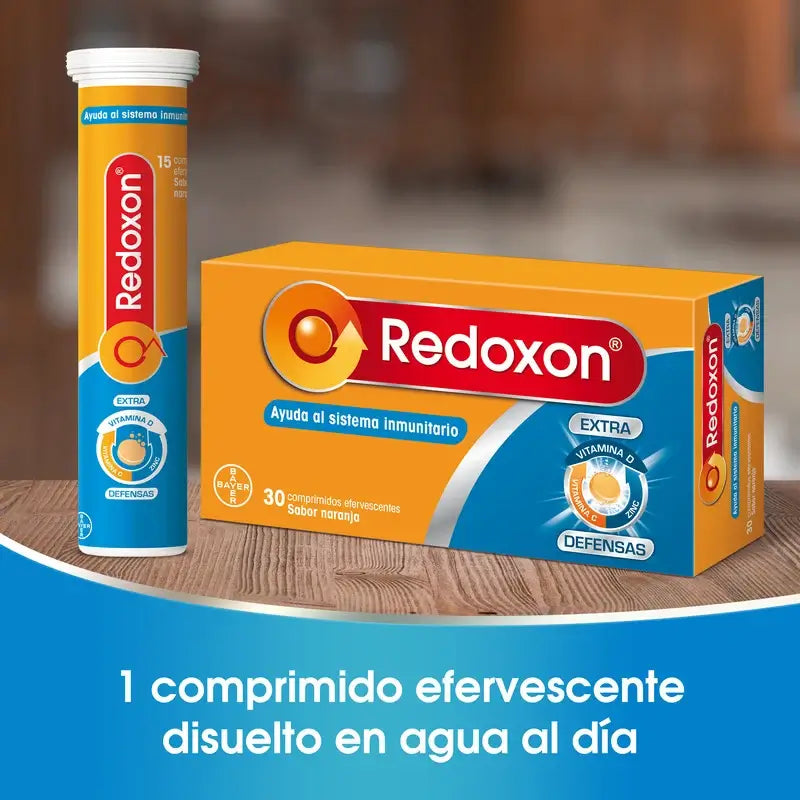 Redoxon Extra Defensas, 30 comprimidos efervescentes
