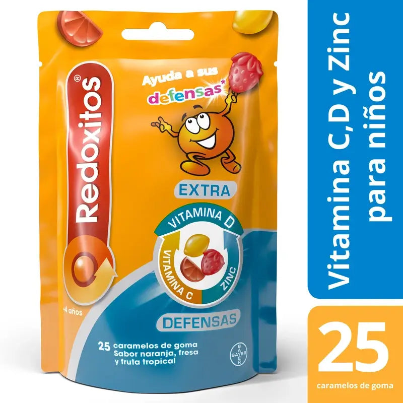 Redoxon Redoxitos Extra Defensas +4 Años , 25 caramelos de goma