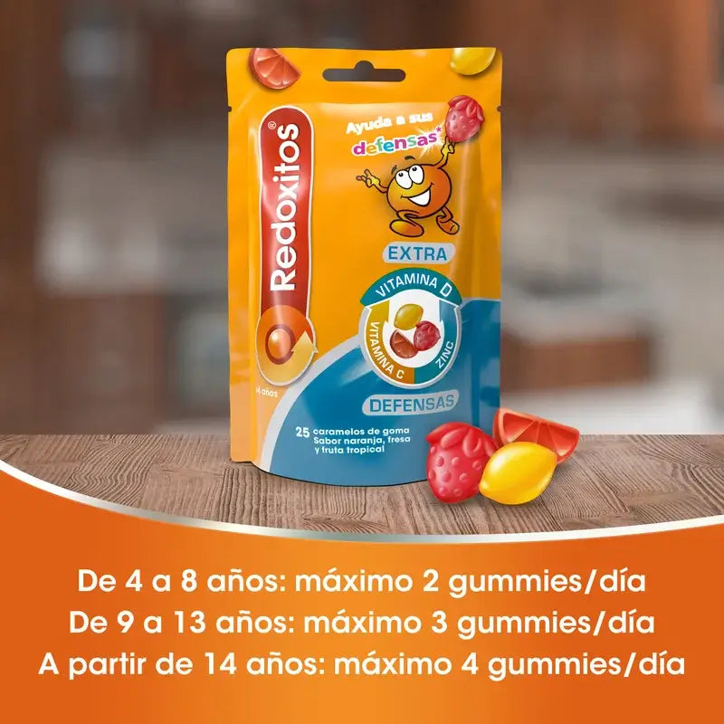 Redoxon Redoxitos Extra Defensas +4 Años , 25 caramelos de goma