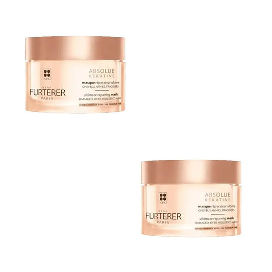 Rene Furterer Absolue Keratine Mascarilla Reparación Extrema Cabellos Normales A Finos, 2X200 Ml