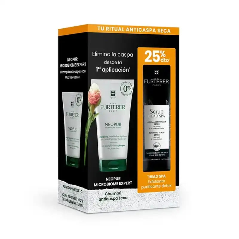 Rene Furterer Neopur Champú Anticaspa Seca150Ml + Head Spa Exfoliante Purificante Detox 150Ml
