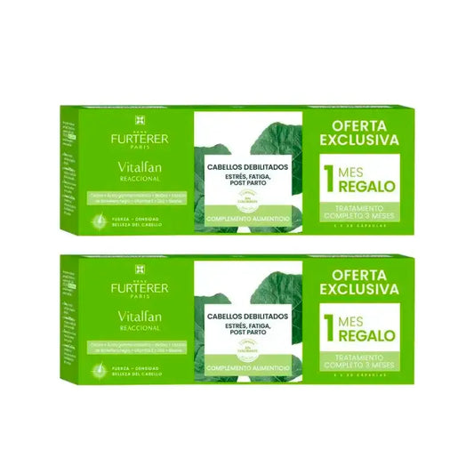 Rene Furterer Vitalfan Anticaida Reaccional, Pack 2 x 30 cápsulas