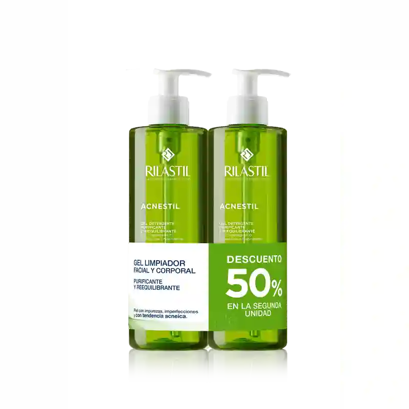 Rilastil Acnestil Prm Gel Acnestil 2º Unidad Al 50% , 2X400 Ml
