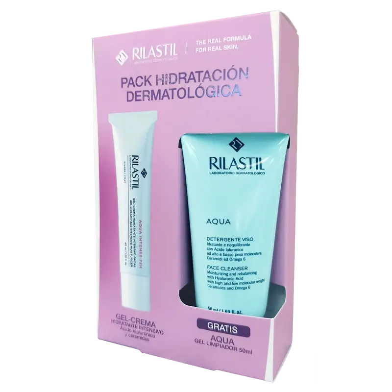 Rilastil Aqua Hidratacion Facial Dermatologica, 40 ml + 500 ml