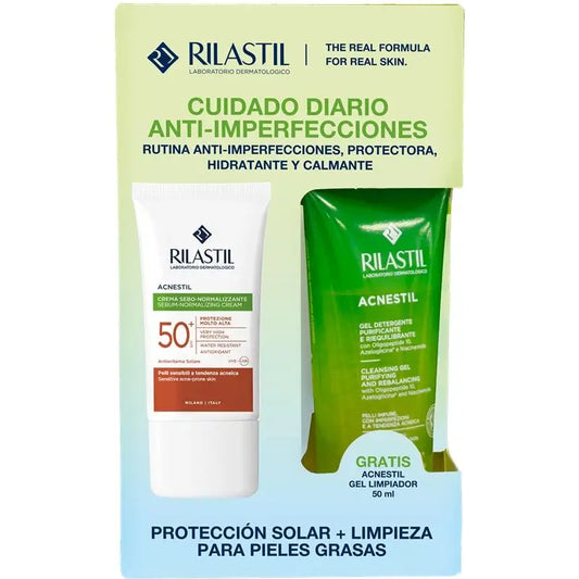 Rilastil Pack Acnestil SPF50+ 50 ml + Acnestil Gel 50 ml
